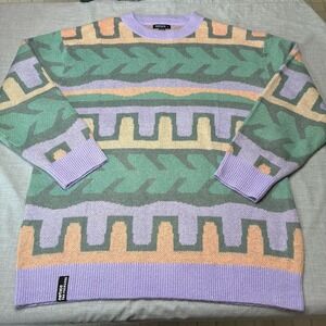 Notice the Reckless Oversize Sweater Women's Large Wool Mohair Pastel Green